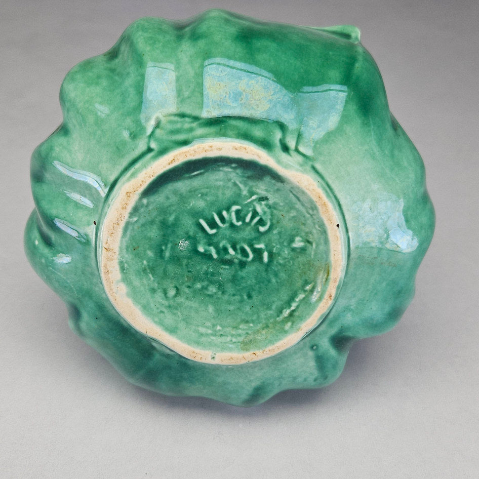 Lucia Ware Green Ceramic Ribbon Vase Style 4307