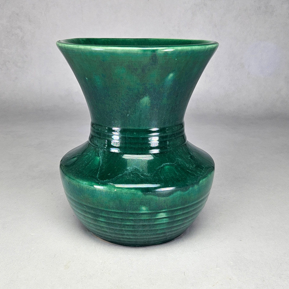 Lucia Ware green vase with broad flared circular rim