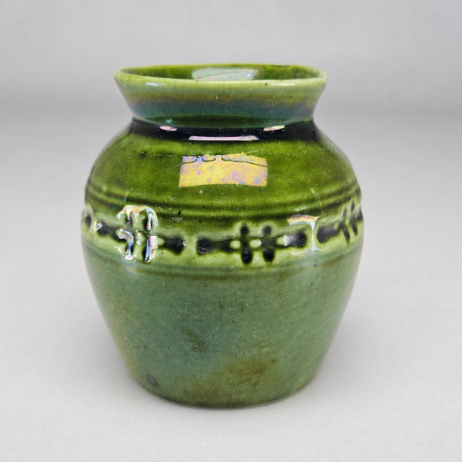 Lucia Ware Green Lustre Glazed Ceramic Vase Style 1563