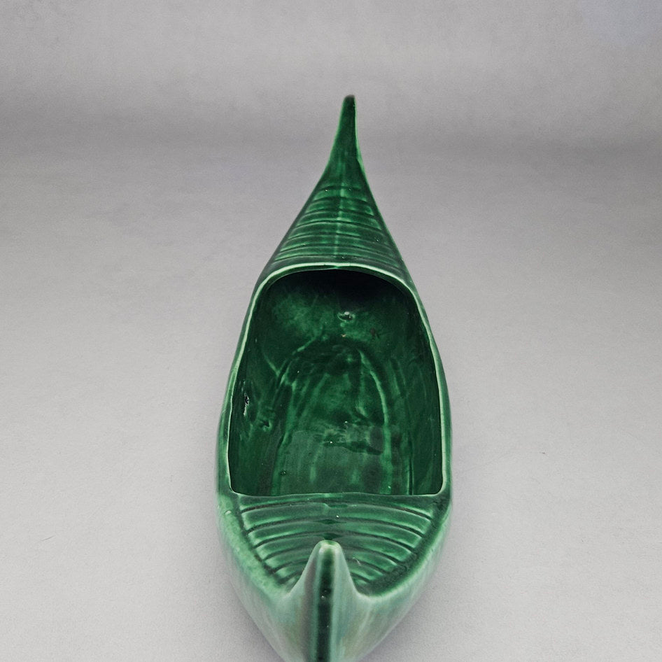 Lucia Ware Large Green Ceramic Gondola Planter Vase Style 6008