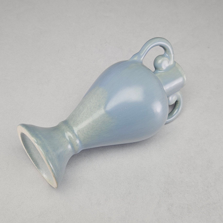 Lucia Ware Light Blue Ceramic Double-Handled Vase Style 2101