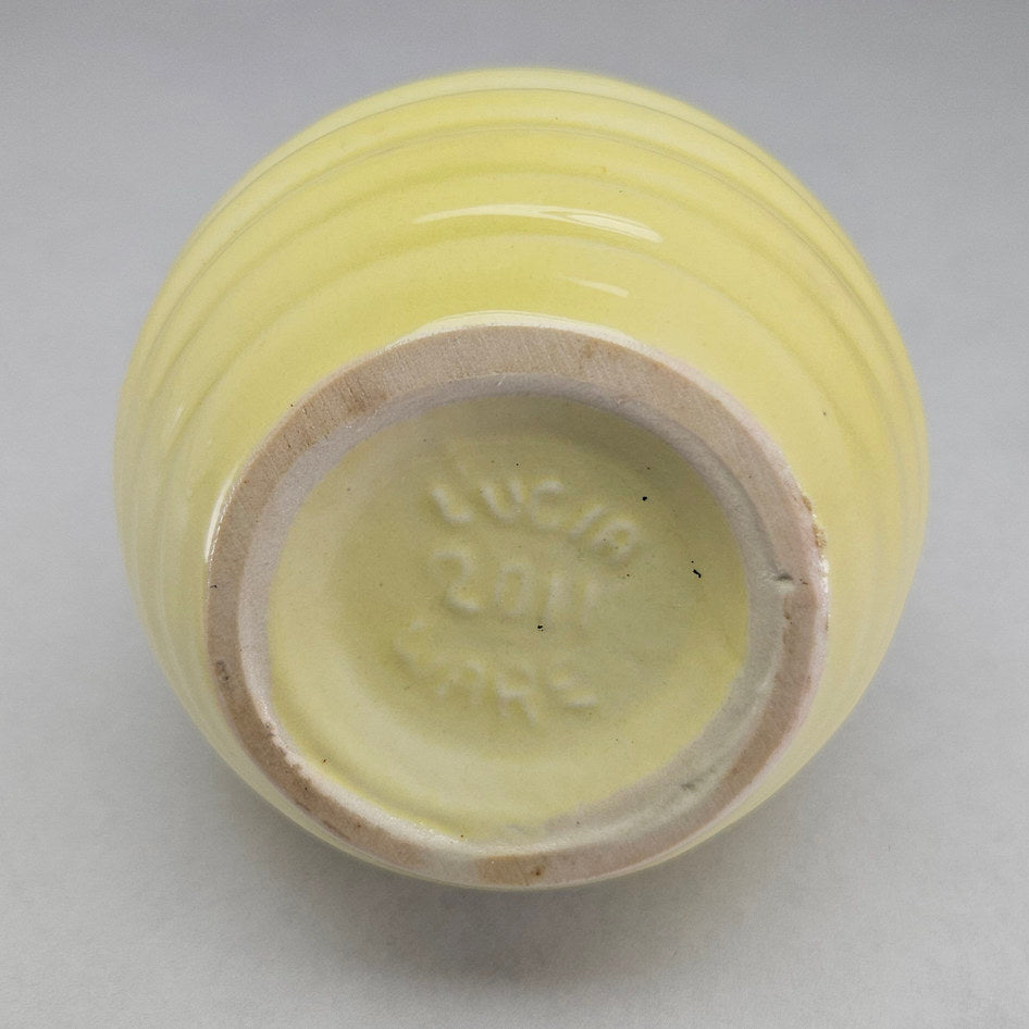 Lucia Ware Pastel Yellow Beehive Ceramic Vase Style 2011