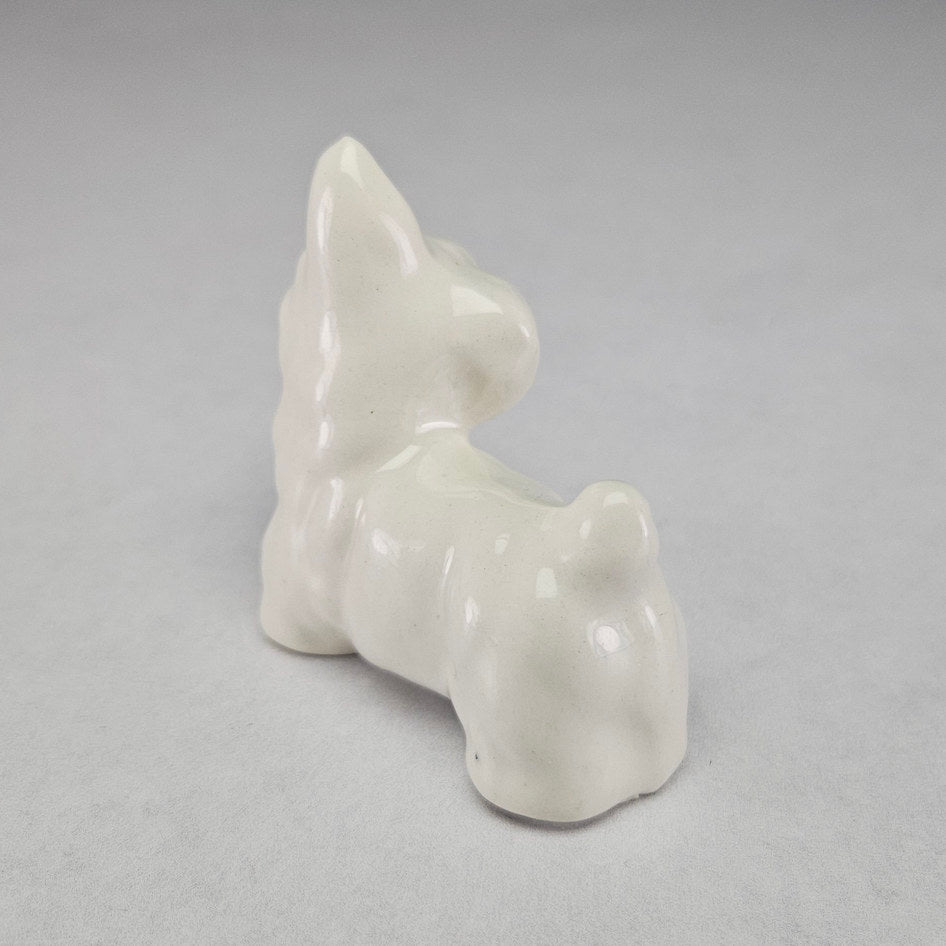 Lucia Ware White Ceramic Scottish Terrier Dog Figurine