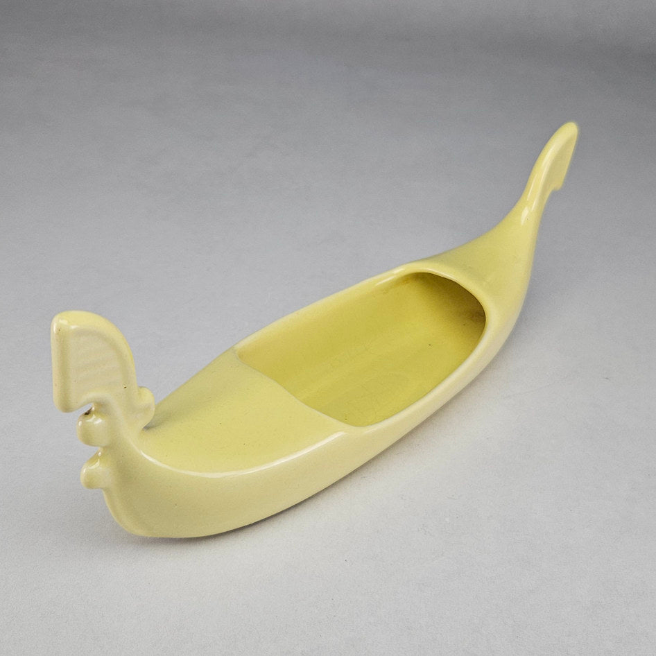 Lucia Ware Yellow Ceramic Gondola Planter Vase