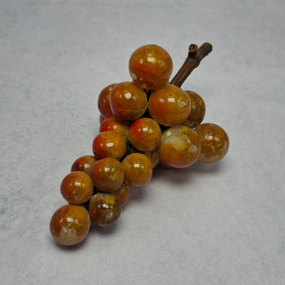 MCM Heavy Alabaster Decorative Grape Cluster Ornament