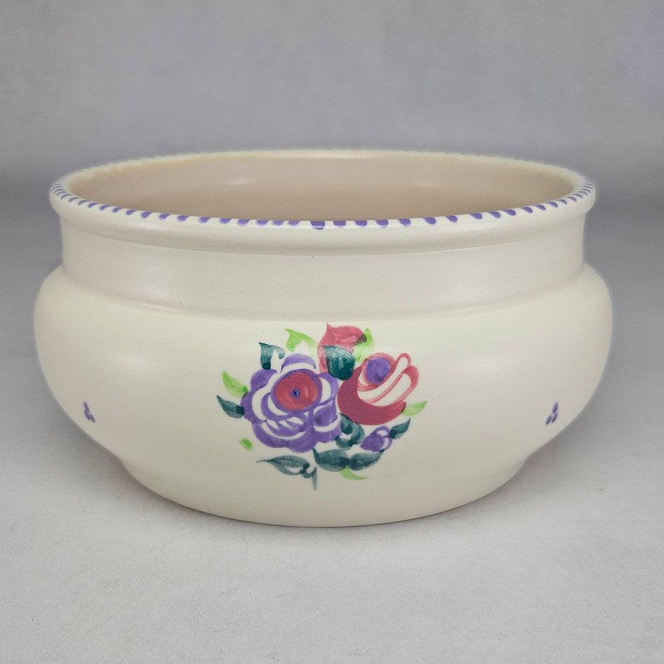 Poole England Hand Decorated Floral Ceramic Bowl