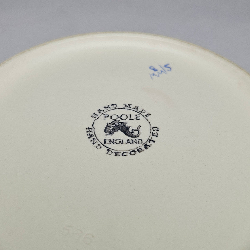 Poole England Hand Decorated Floral Ceramic Bowl