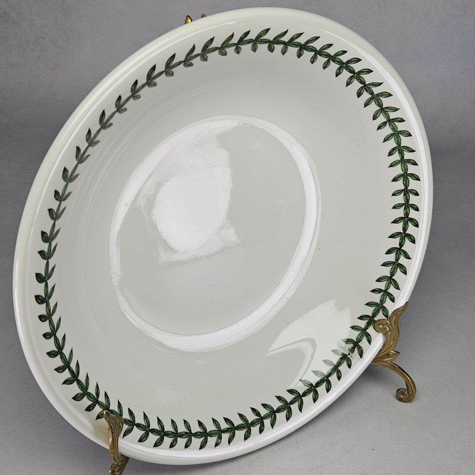 Portmeirion Botanic Garden White Bowl with Green Leaf Border