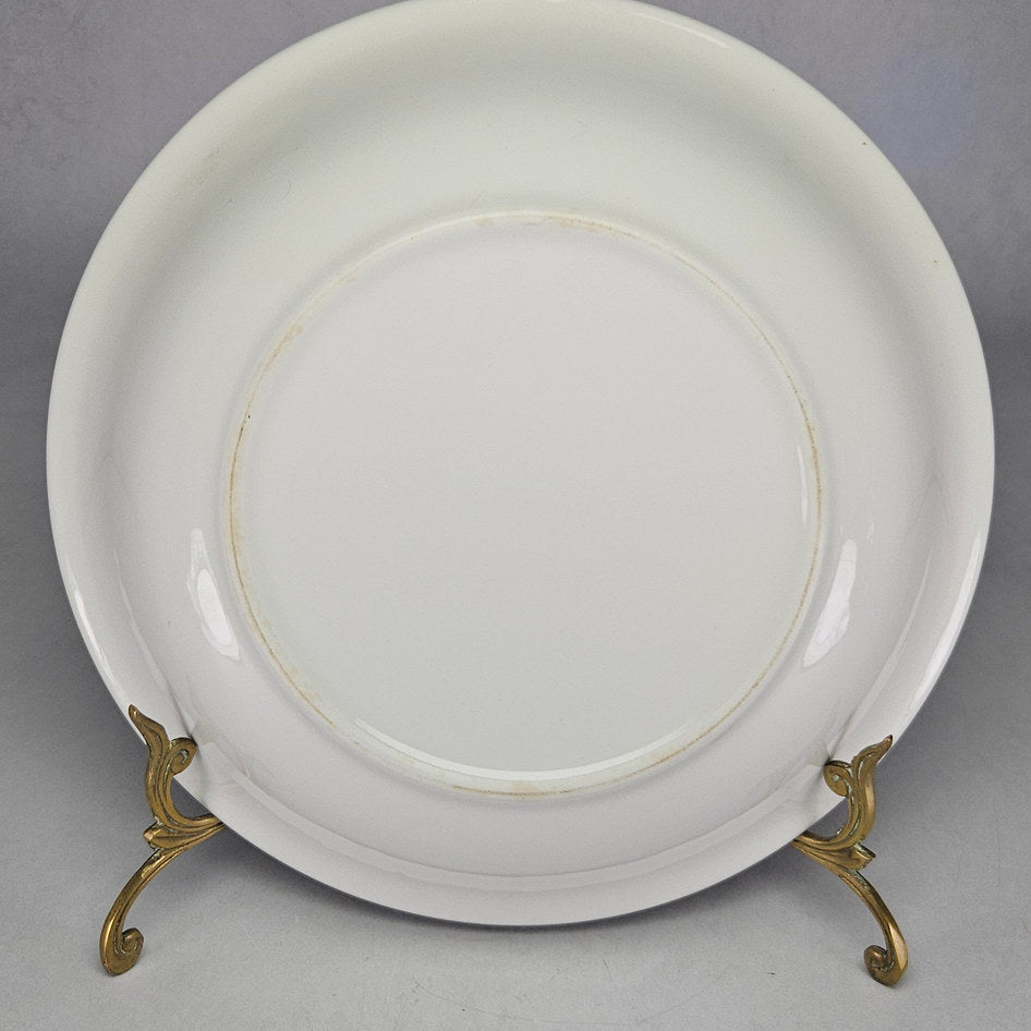 Portmeirion Botanic Garden White Bowl with Green Leaf Border