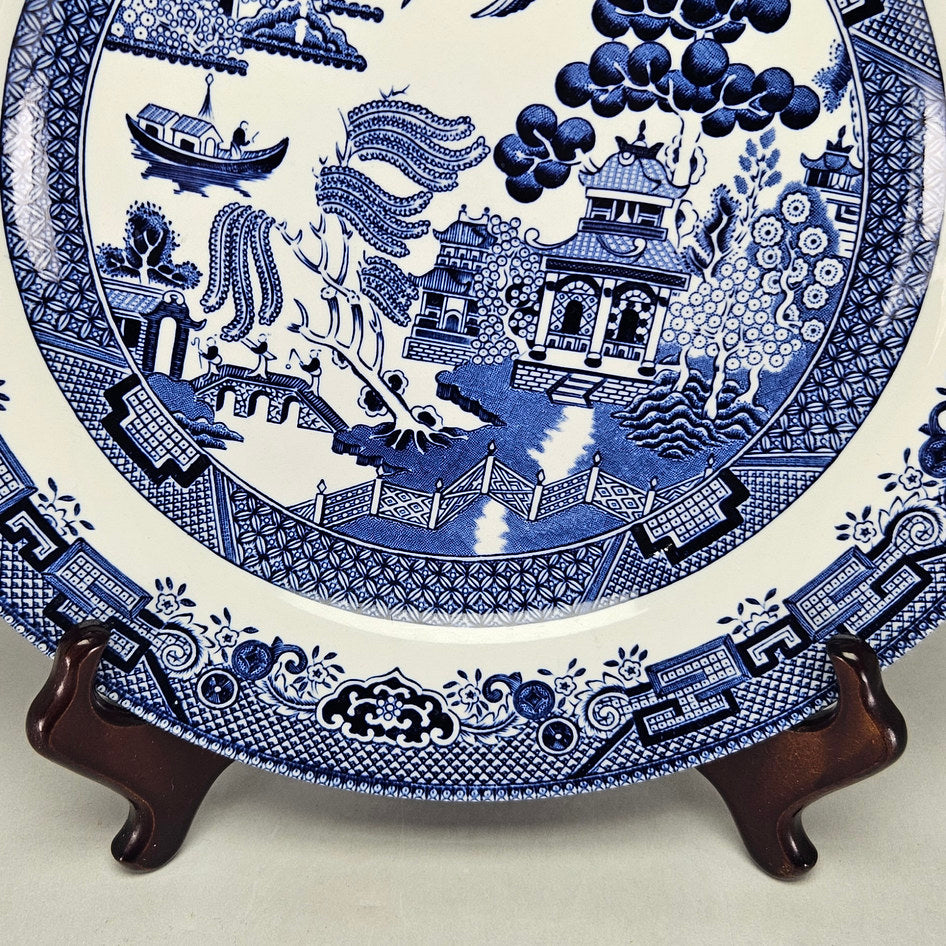Queen’s by Churchill Blue Willow English Charger Plate, view 4