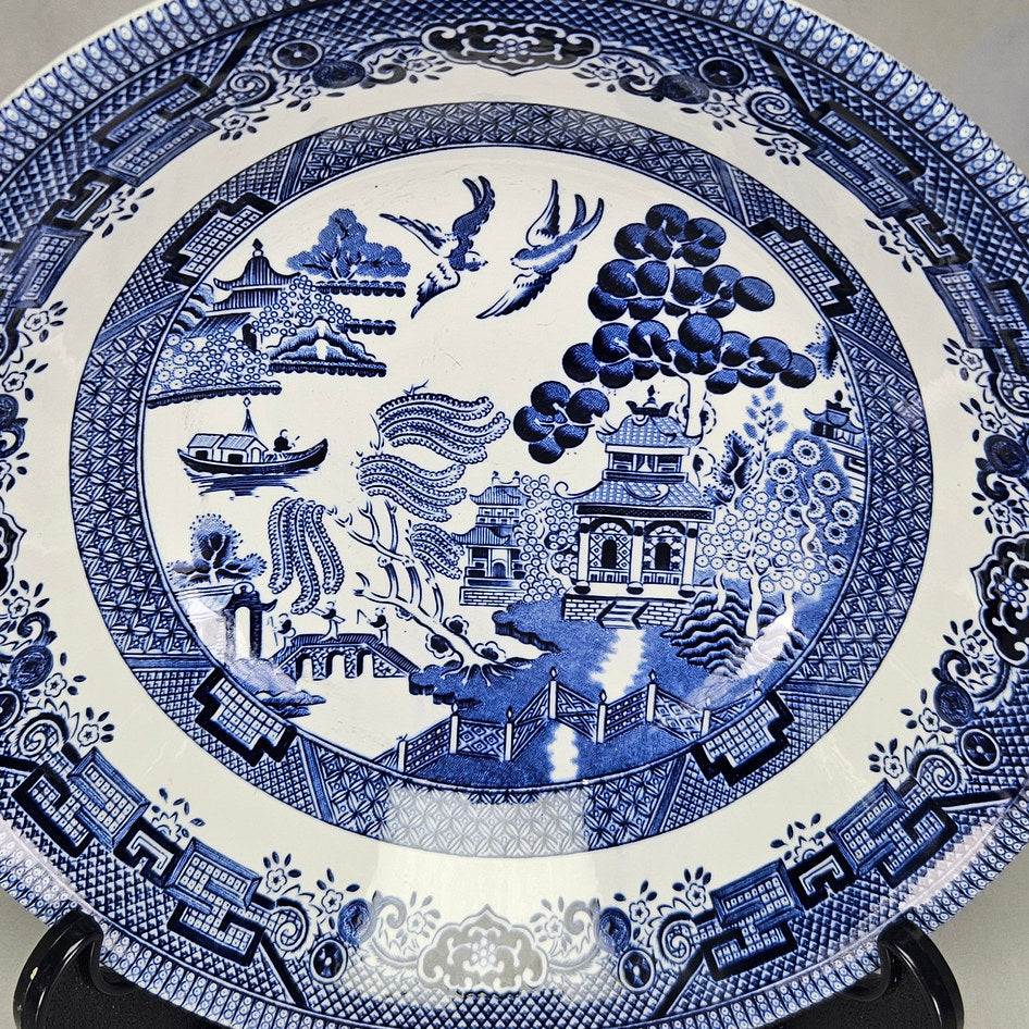 Queen’s by Churchill Blue Willow Large Serving Bowl, view 3