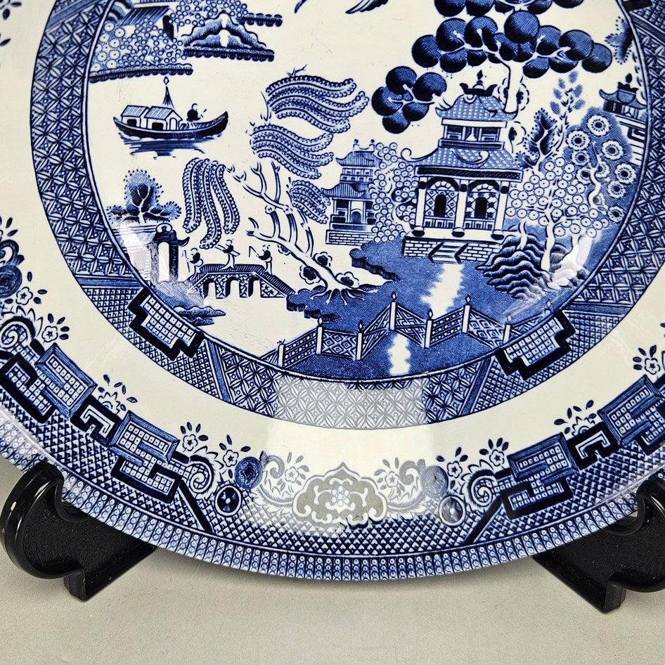 Queen’s by Churchill Blue Willow Large Serving Bowl, view 4