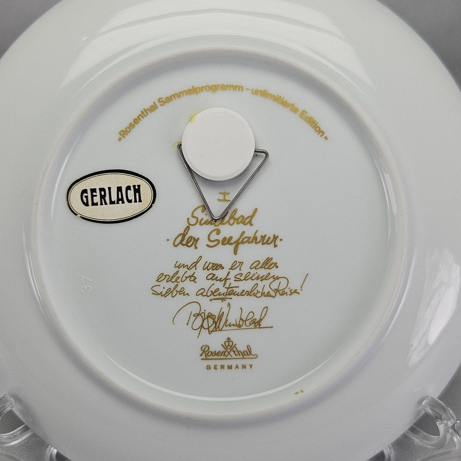 Rosenthal Bjørn Wiinblad Sindbad der Seefahrer Wall Plate