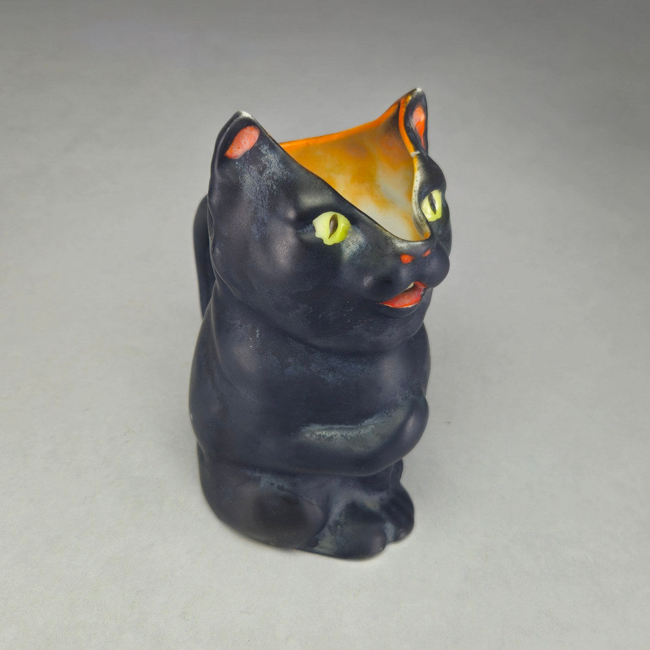 Royal Bayreuth Black Cat and Dog Novelty Creamers Set
