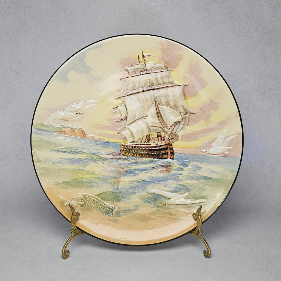 Royal Doulton Famous Ships HMS Victory Large Cabinet Plate D5957