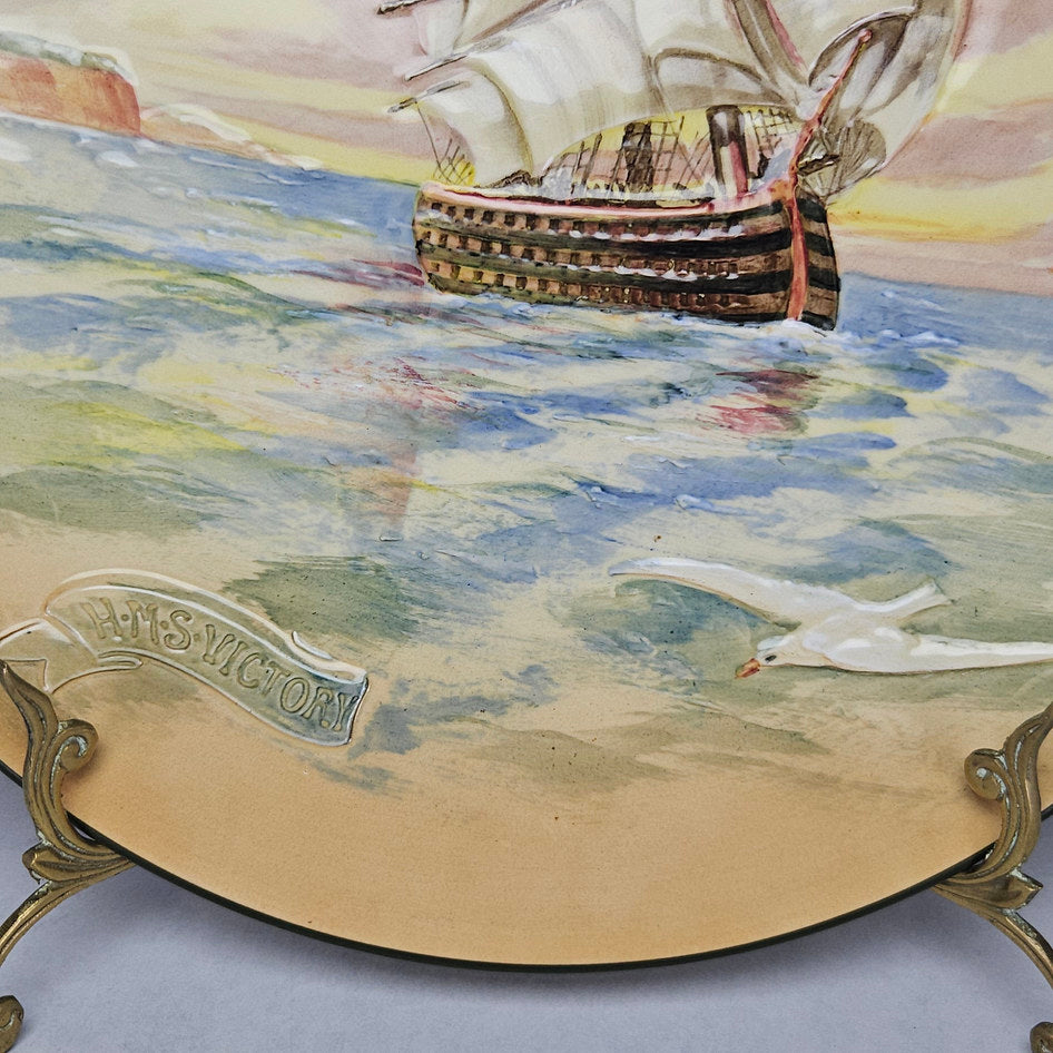 Royal Doulton Famous Ships HMS Victory Large Cabinet Plate D5957