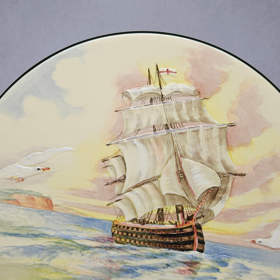 Royal Doulton Famous Ships HMS Victory Large Cabinet Plate D5957