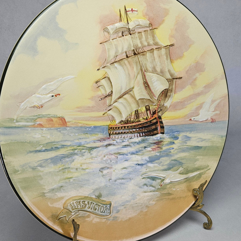 Royal Doulton Famous Ships HMS Victory Large Cabinet Plate D5957