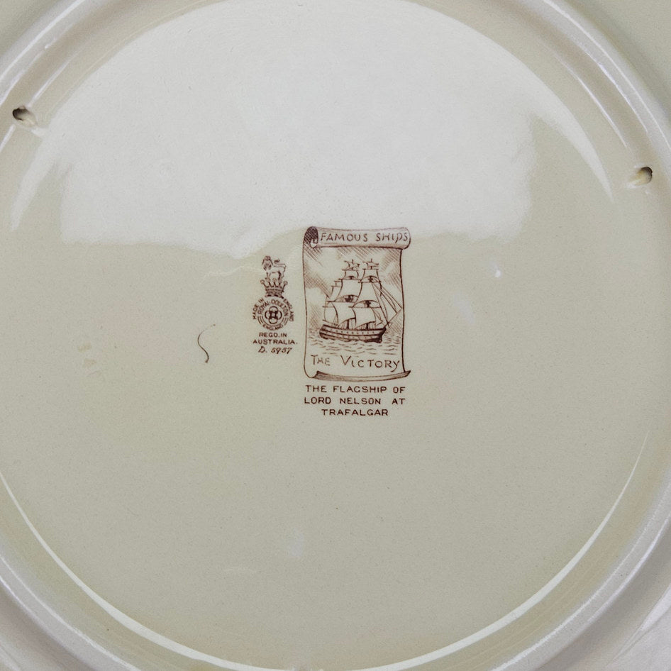Royal Doulton Famous Ships HMS Victory Large Cabinet Plate D5957
