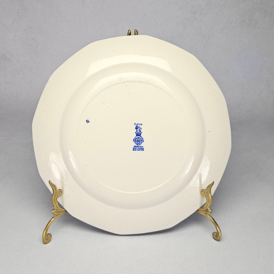 Royal Doulton Norfolk Blue D4209 Scalloped Plate