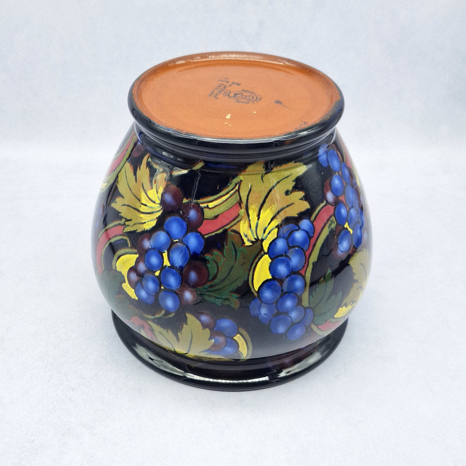 Royal Stanley Ware Jacobean Cobalt Grape Motif Planter Vase 850