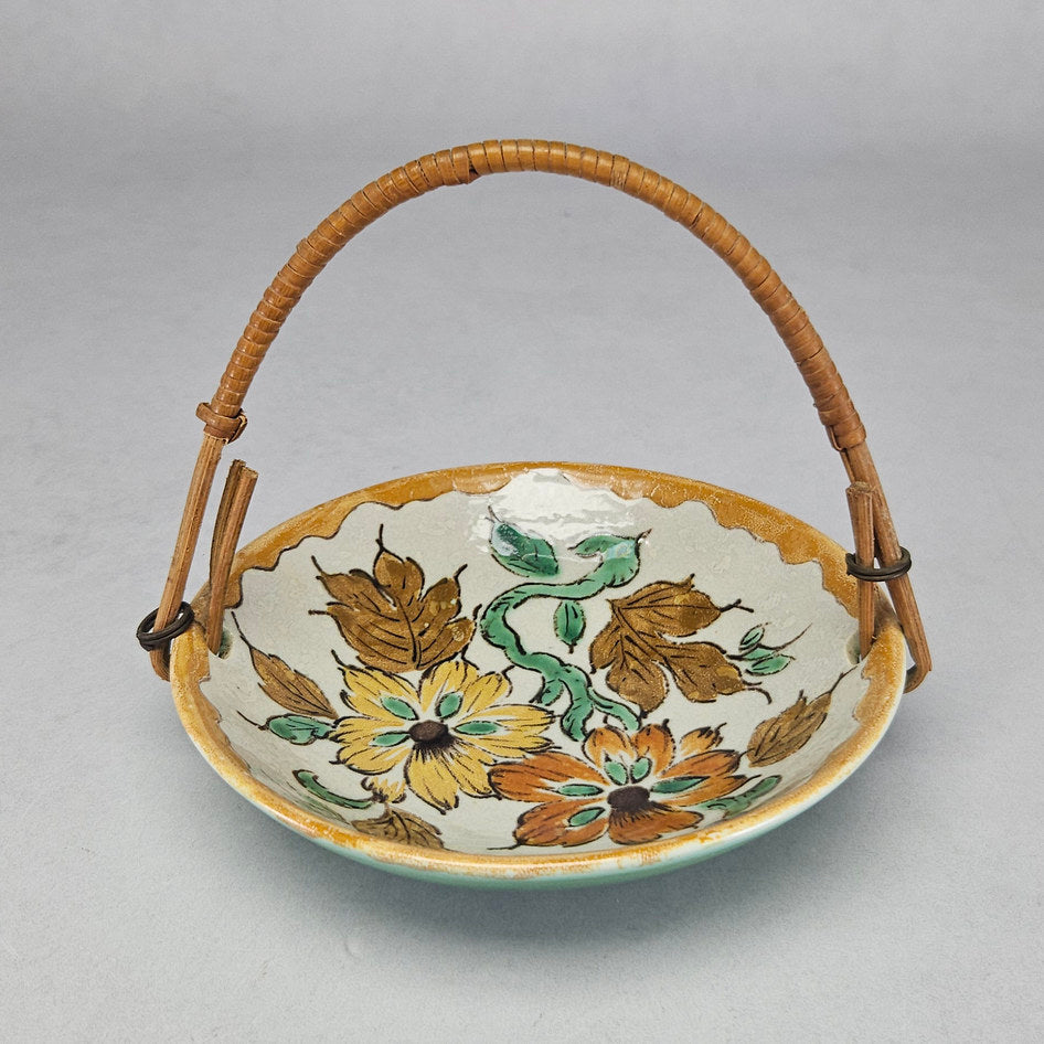 Royal Zuid-Holland PZH Gouda Floral Ceramic Basket Dish