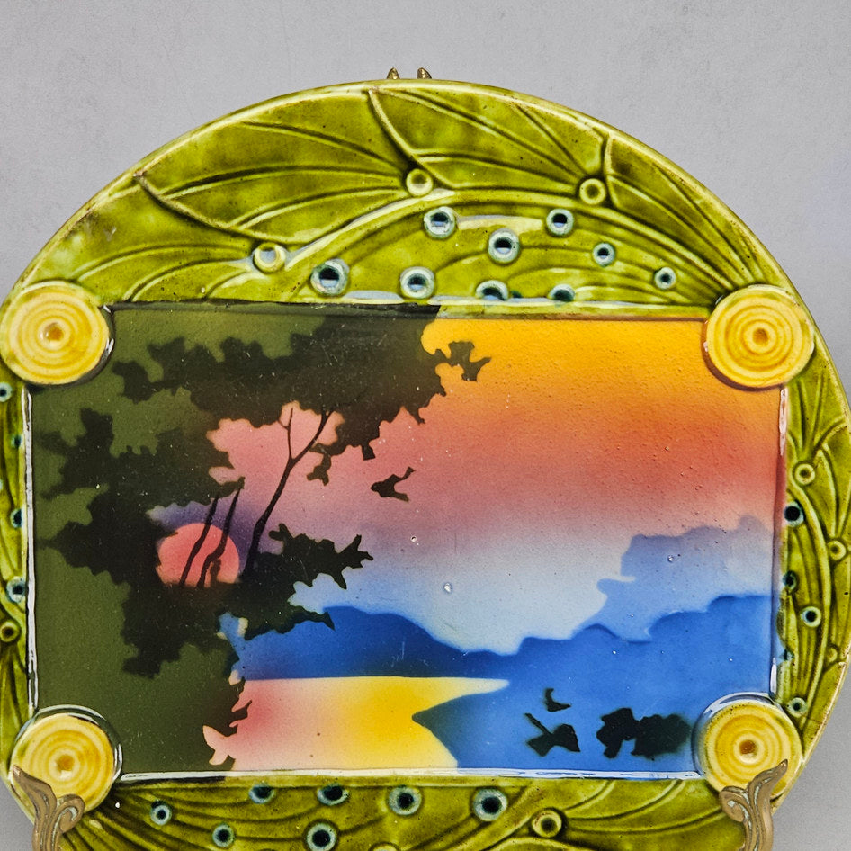 Schütz Cilli Majolica Landscape Wall Plate Model 887