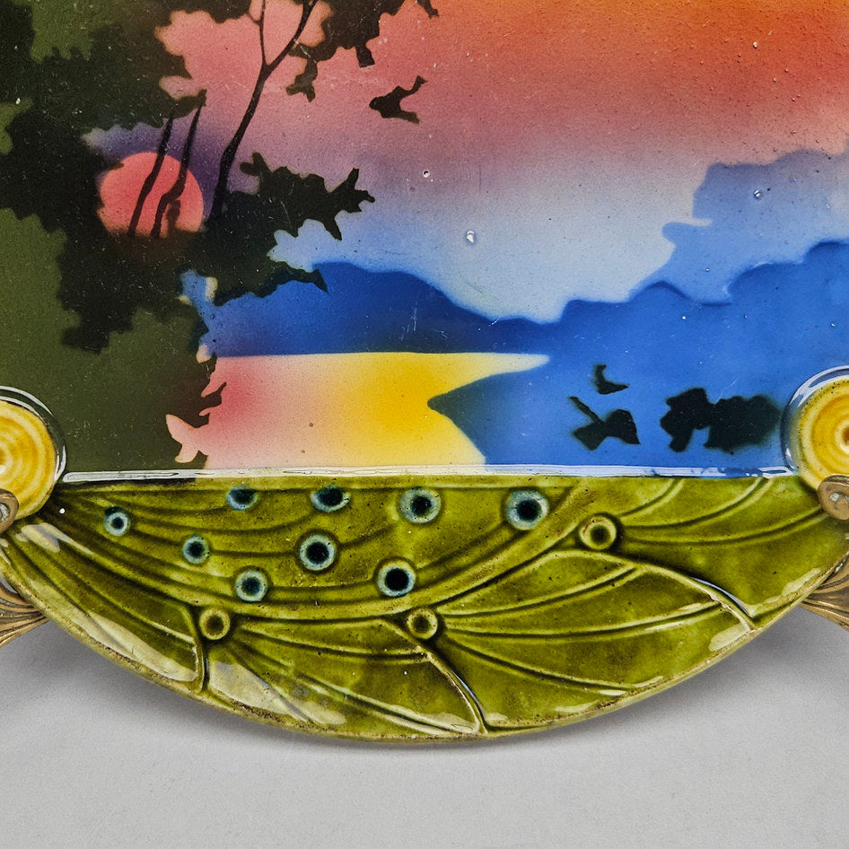 Schütz Cilli Majolica Landscape Wall Plate Model 887