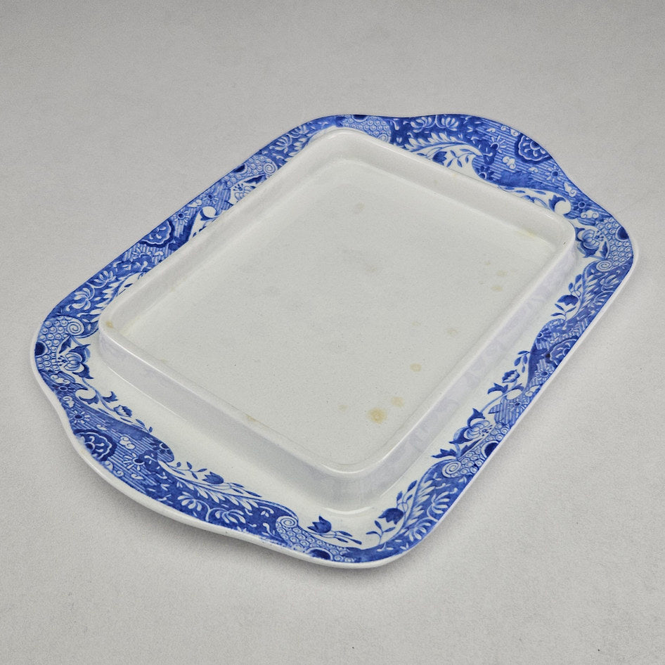 Spode Blue Italian Rectangular Covered Butter Dish