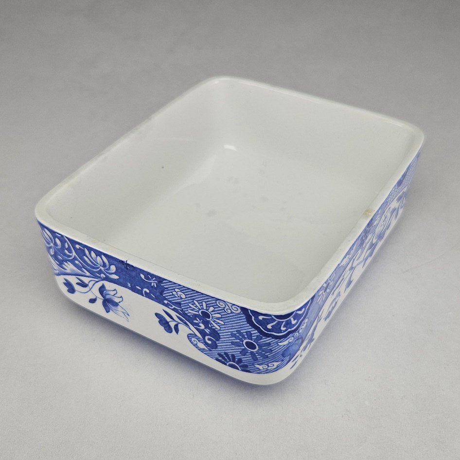 Spode Blue Italian Rectangular Covered Butter Dish