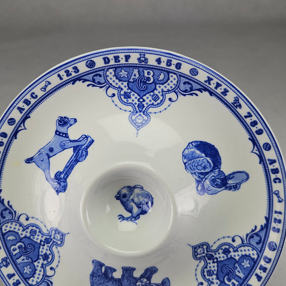 Spode Edwardian Childhood Blue Egg Plate
