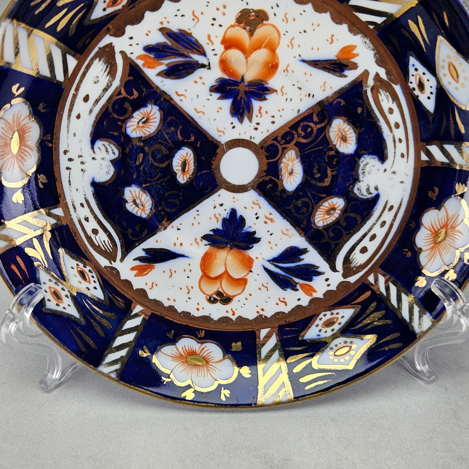 Taylor and Kent Imari tea saucer showing its shaped ceramic form