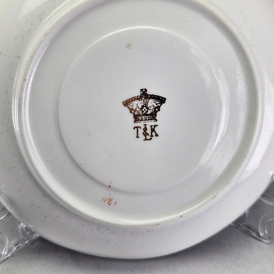Underside of Taylor and Kent saucer with crowned mark
