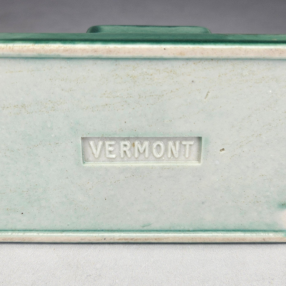 Vermont Green Two Dog Ceramic Matchbox Holder