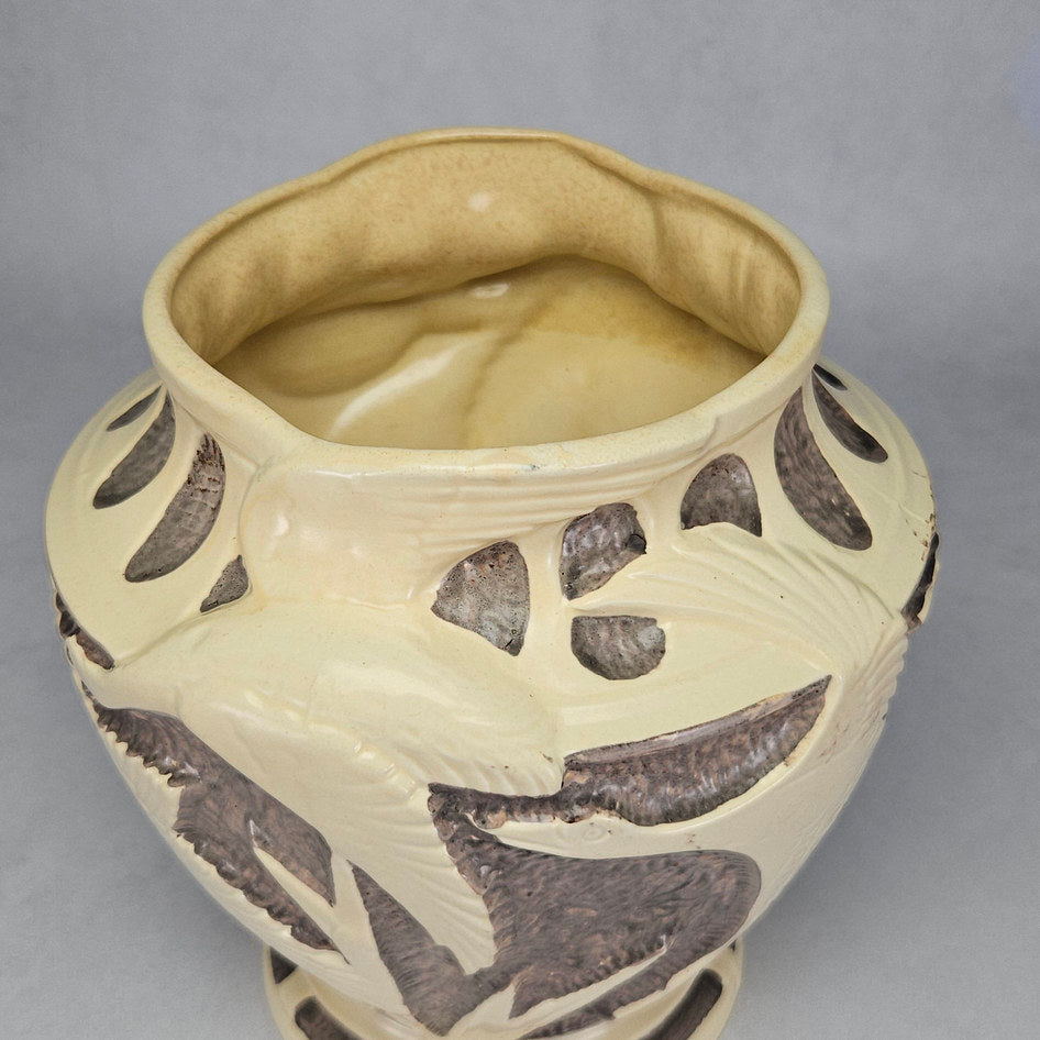 Burleigh Ware flying geese vase, opposite side view