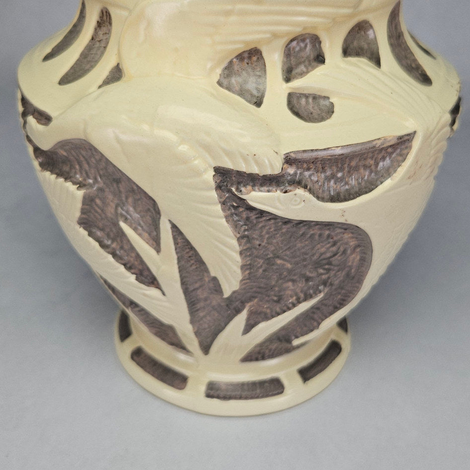 Burleigh Ware vase viewed from above showing rim