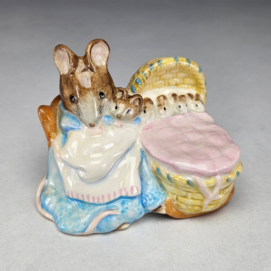 Beswick Hunca Munca with Cradle figurine, ceramic product view 1