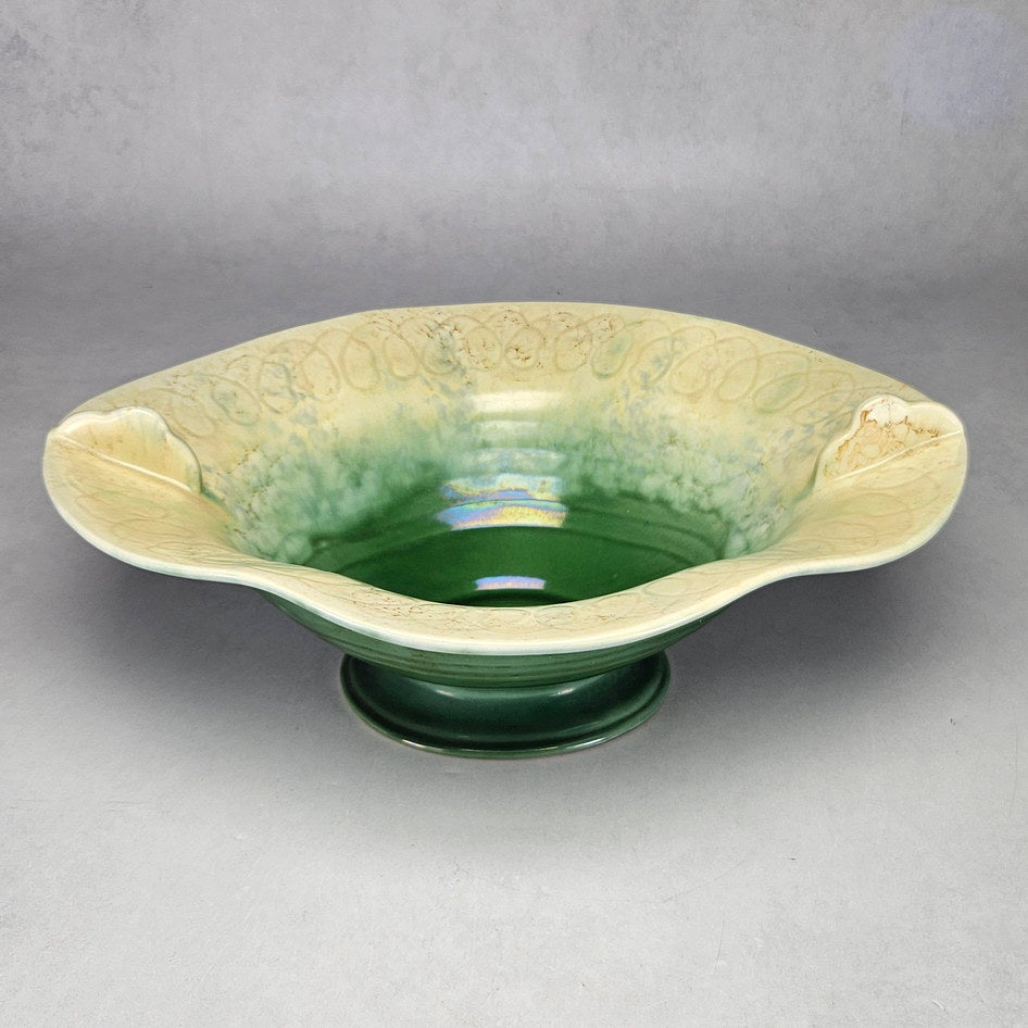 Beswick Ware footed leaf handle bowl, ceramic product view 2