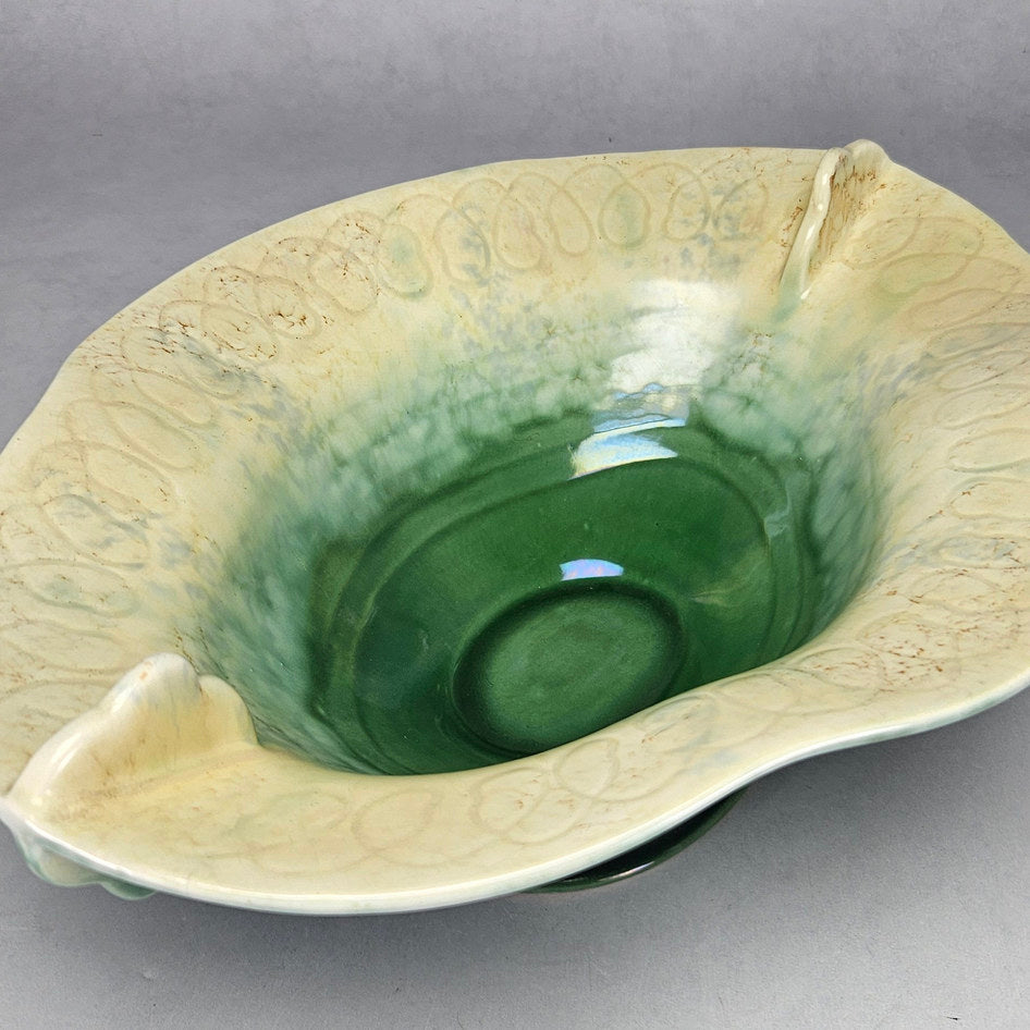 Beswick Ware footed leaf handle bowl, ceramic product view 4