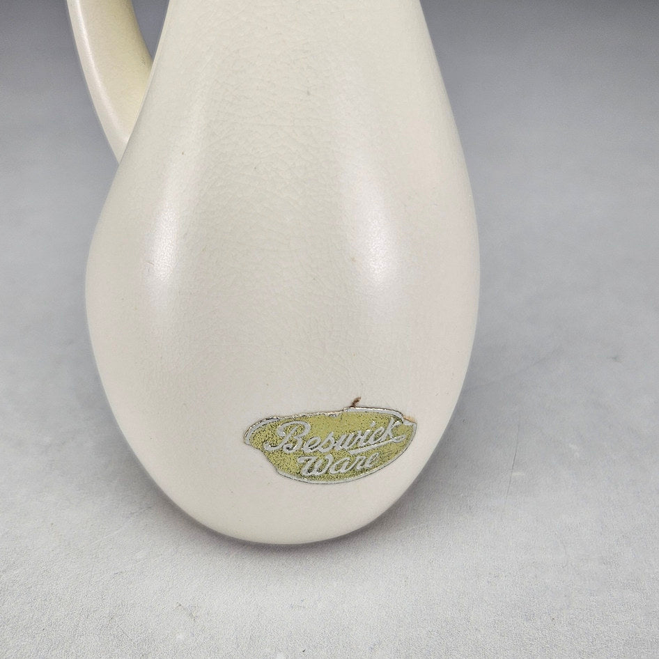 Beswick Ware ivory modernist ewer jug, ceramic product view 2