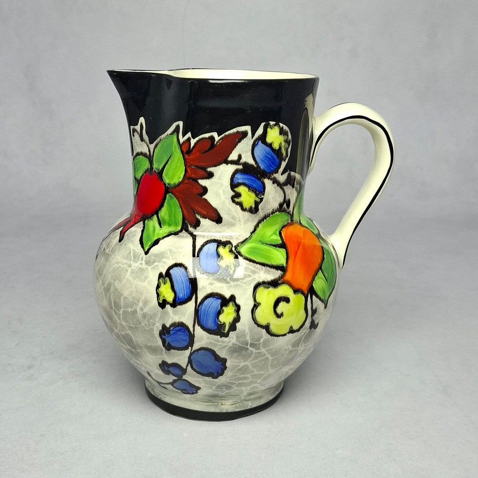 Vintage Ditmar Urbach Czechoslovakia Hand-Painted Floral Jug