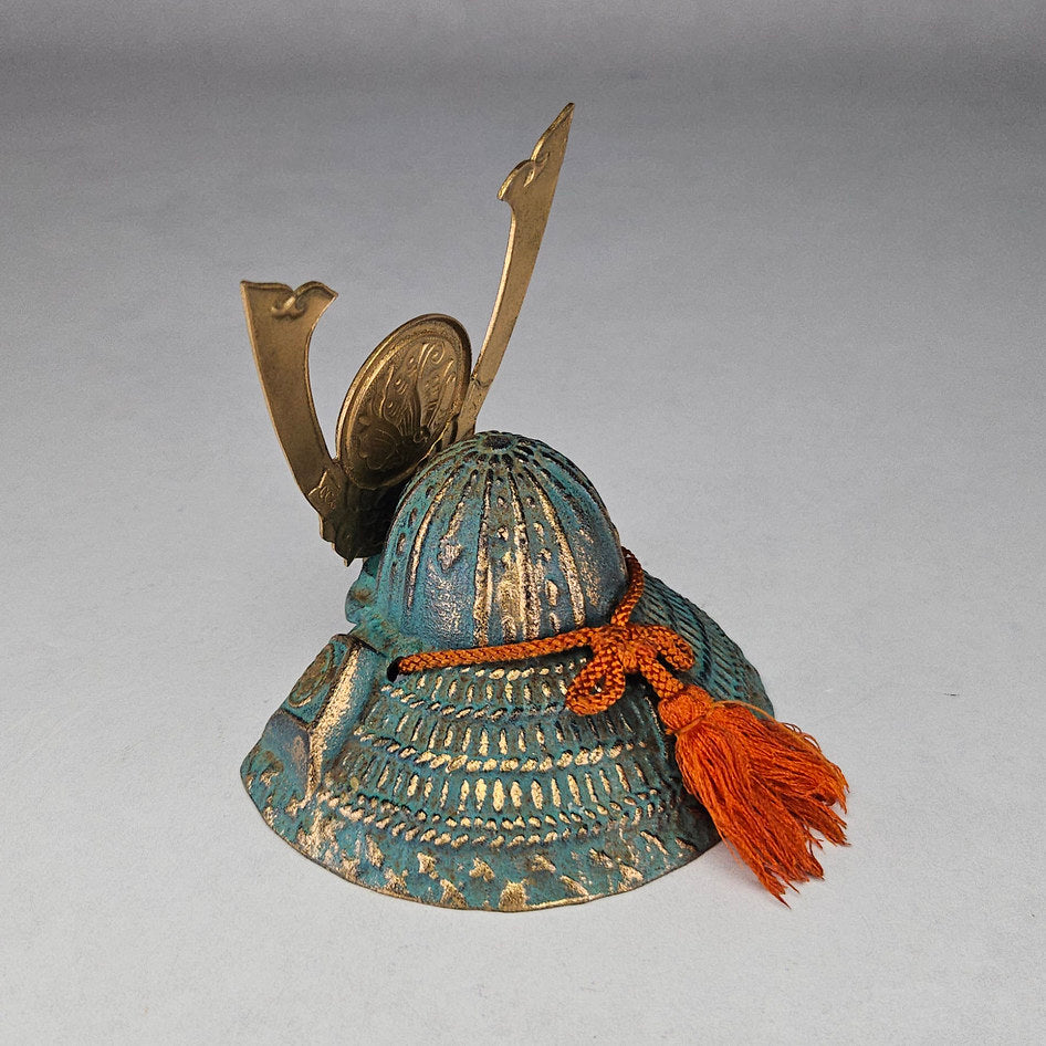 Vintage Japanese Samurai Kabuto Cast Iron Helmet