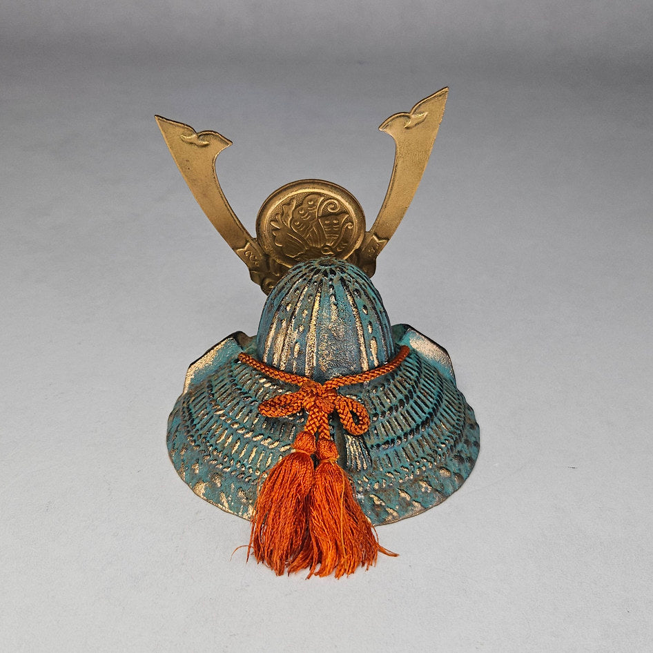 Vintage Japanese Samurai Kabuto Cast Iron Helmet