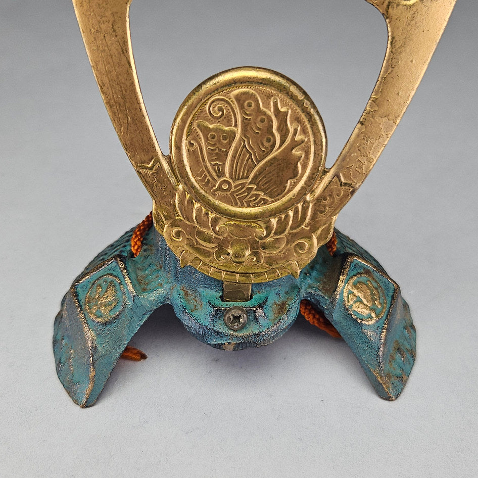 Vintage Japanese Samurai Kabuto Cast Iron Helmet