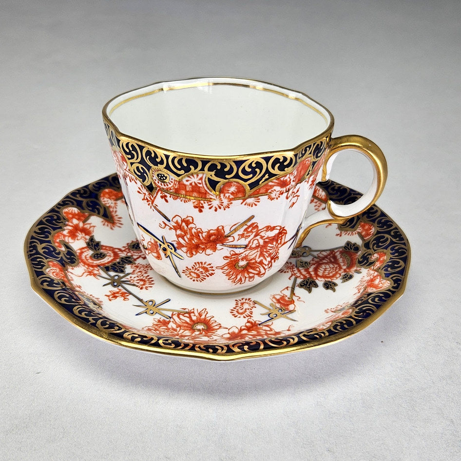 Royal Crown Derby pattern 2649 Imari cup and saucer