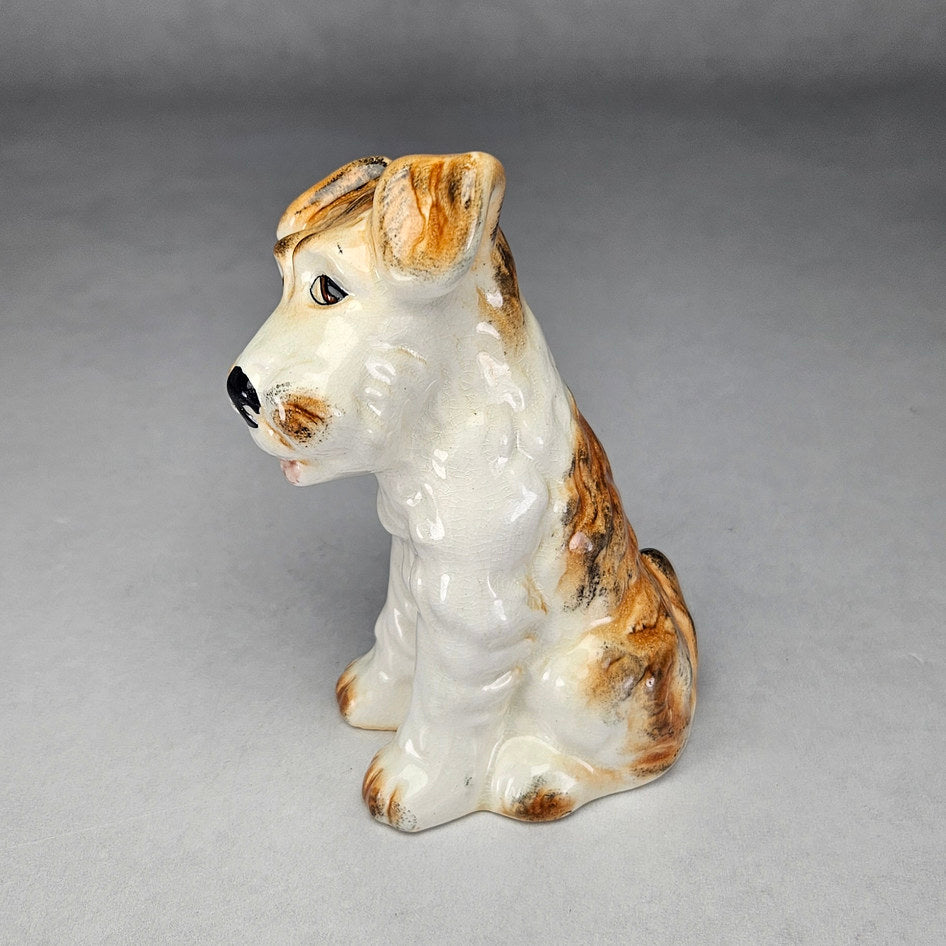 Vintage SylvaC 1378 Polychrome Seated Terrier Dog Figurine, view 2
