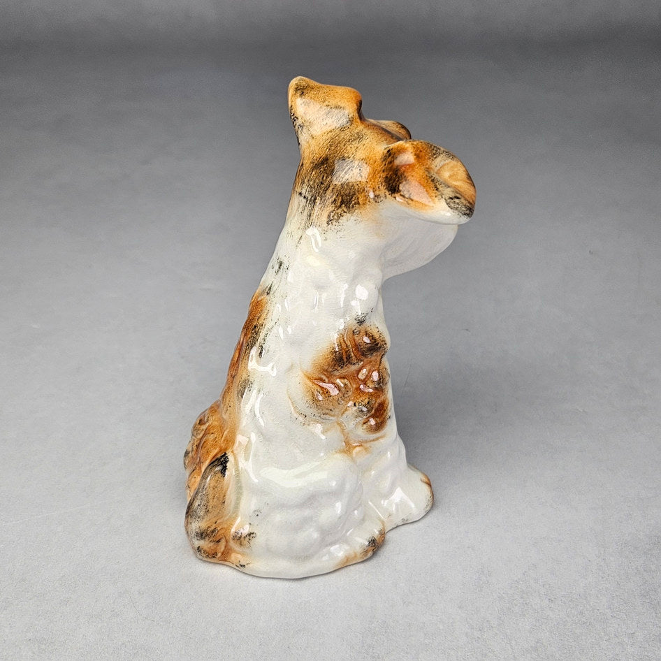 Vintage SylvaC 1378 Polychrome Seated Terrier Dog Figurine, view 3