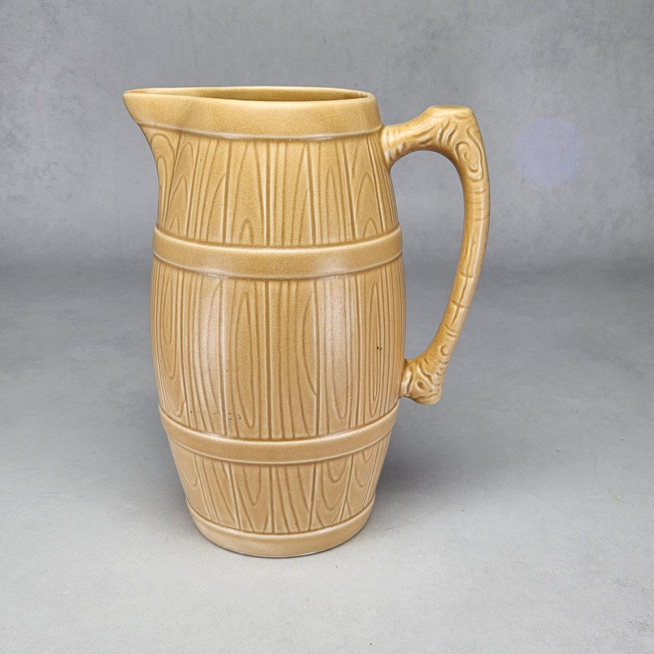 Vintage SylvaC 1435 Tan Cider Barrel Jug, view 1