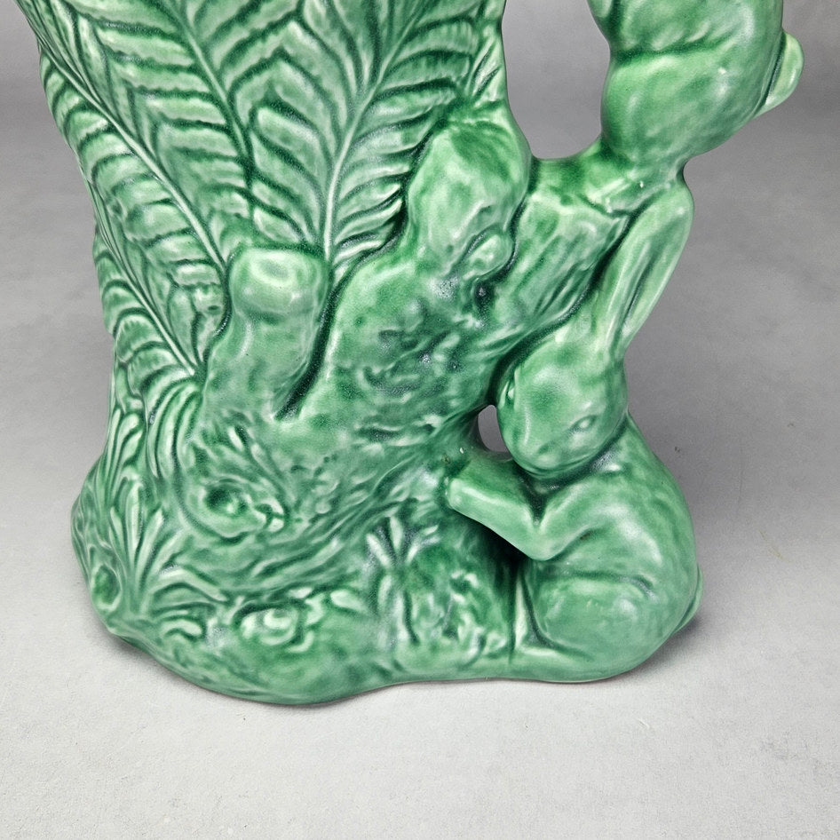 Vintage SylvaC 1978 Green Rabbit and Fern Jug Vase, view 5