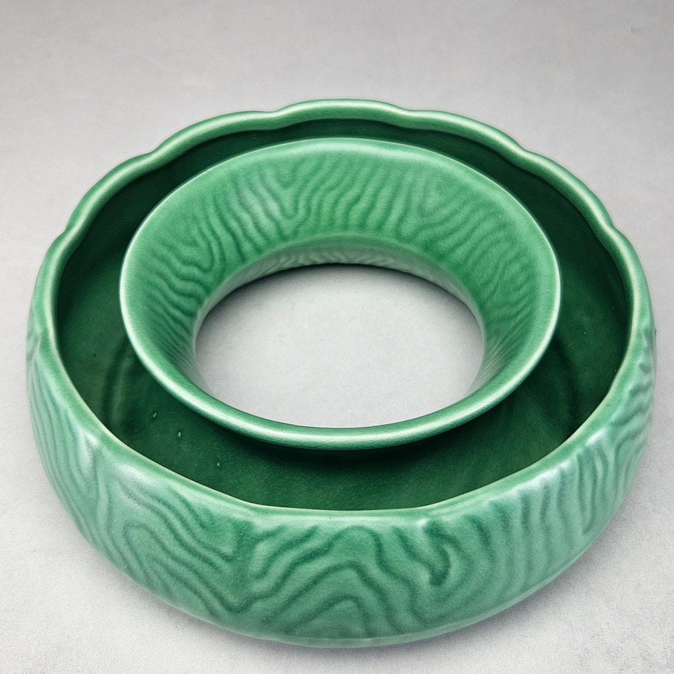 Vintage SylvaC 278 Green Posy Ring Vase, view 3